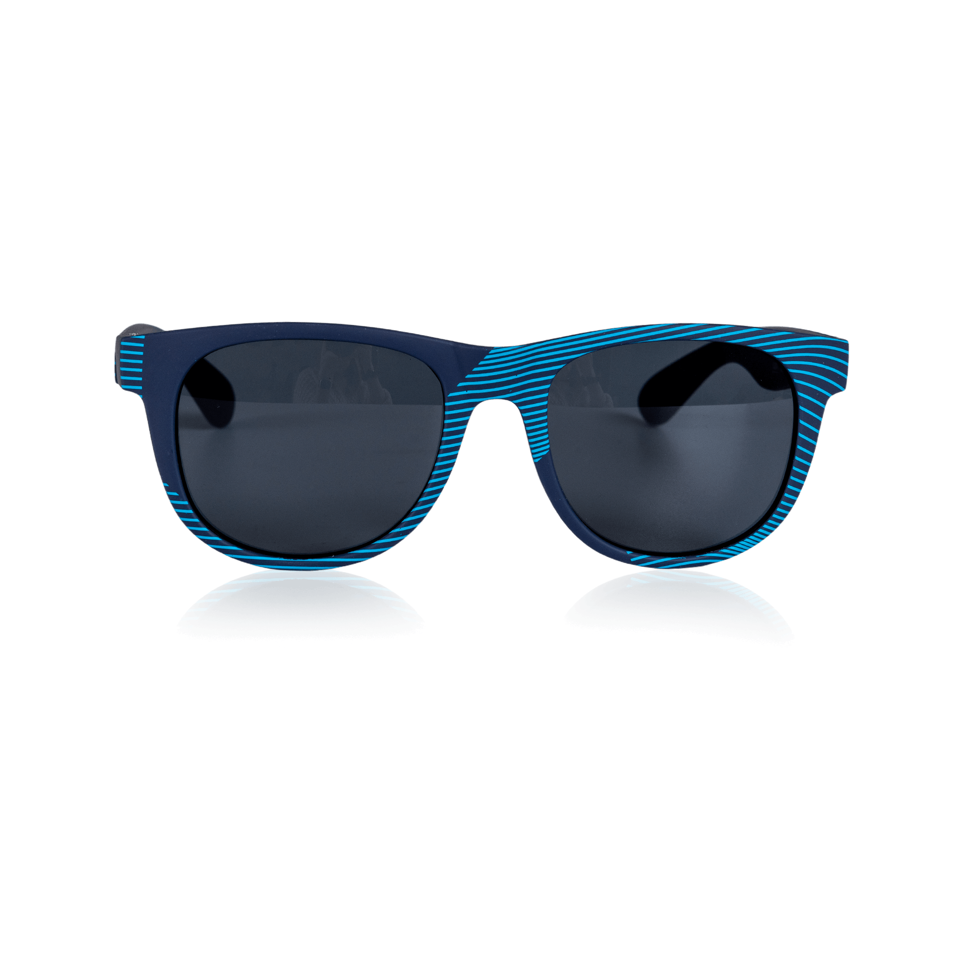 Blue and navy atlas copco sunglasses with pattern