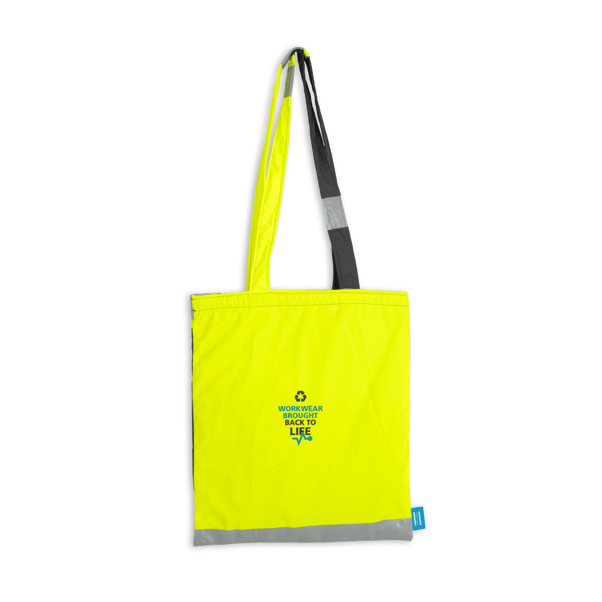 high vis recycled tote bag