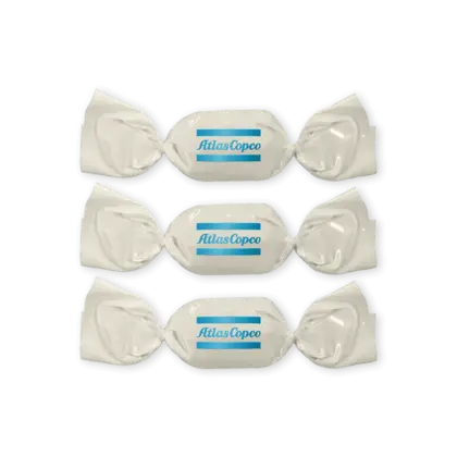 Candy with atlas copco logo
