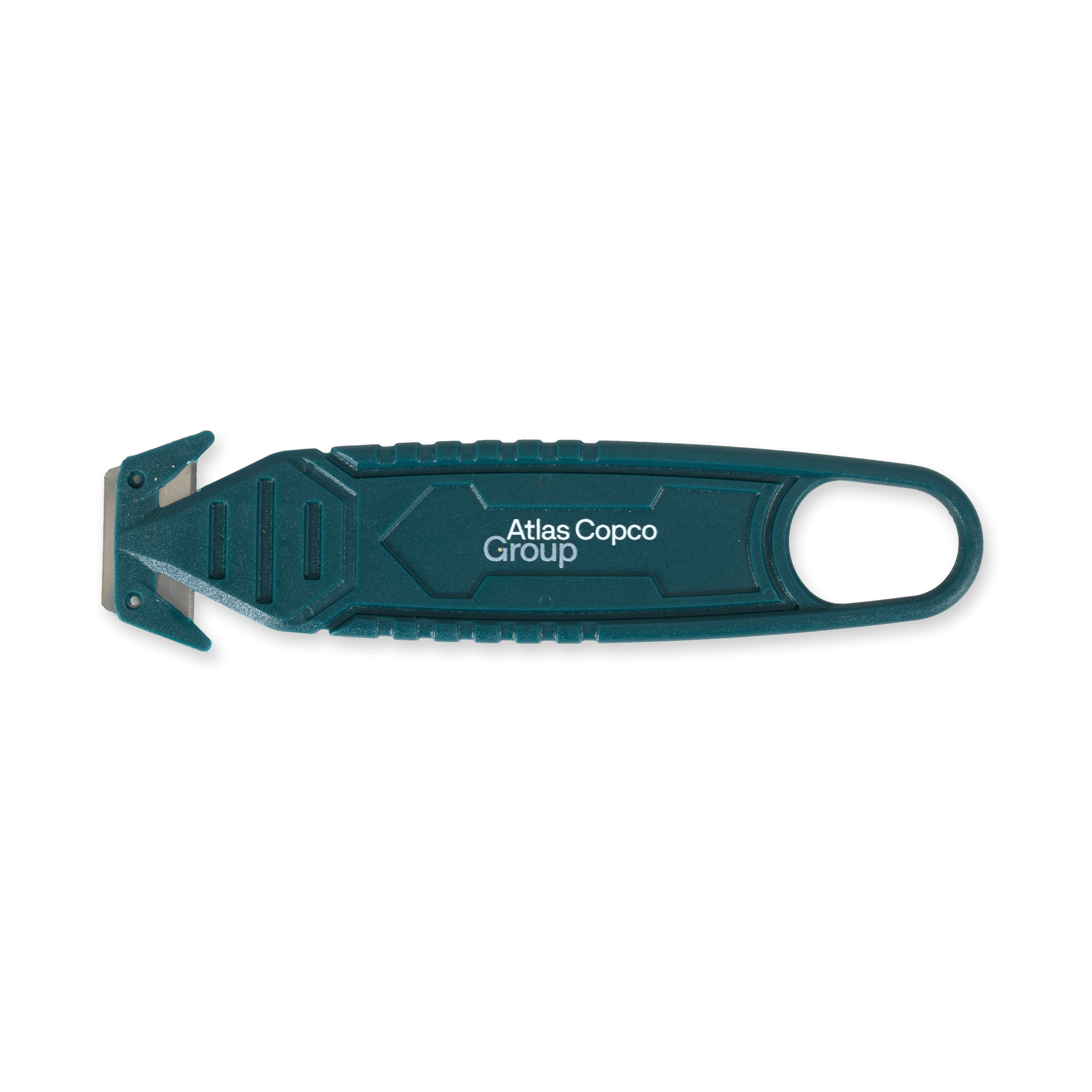 safety knife with atlas copco group logo