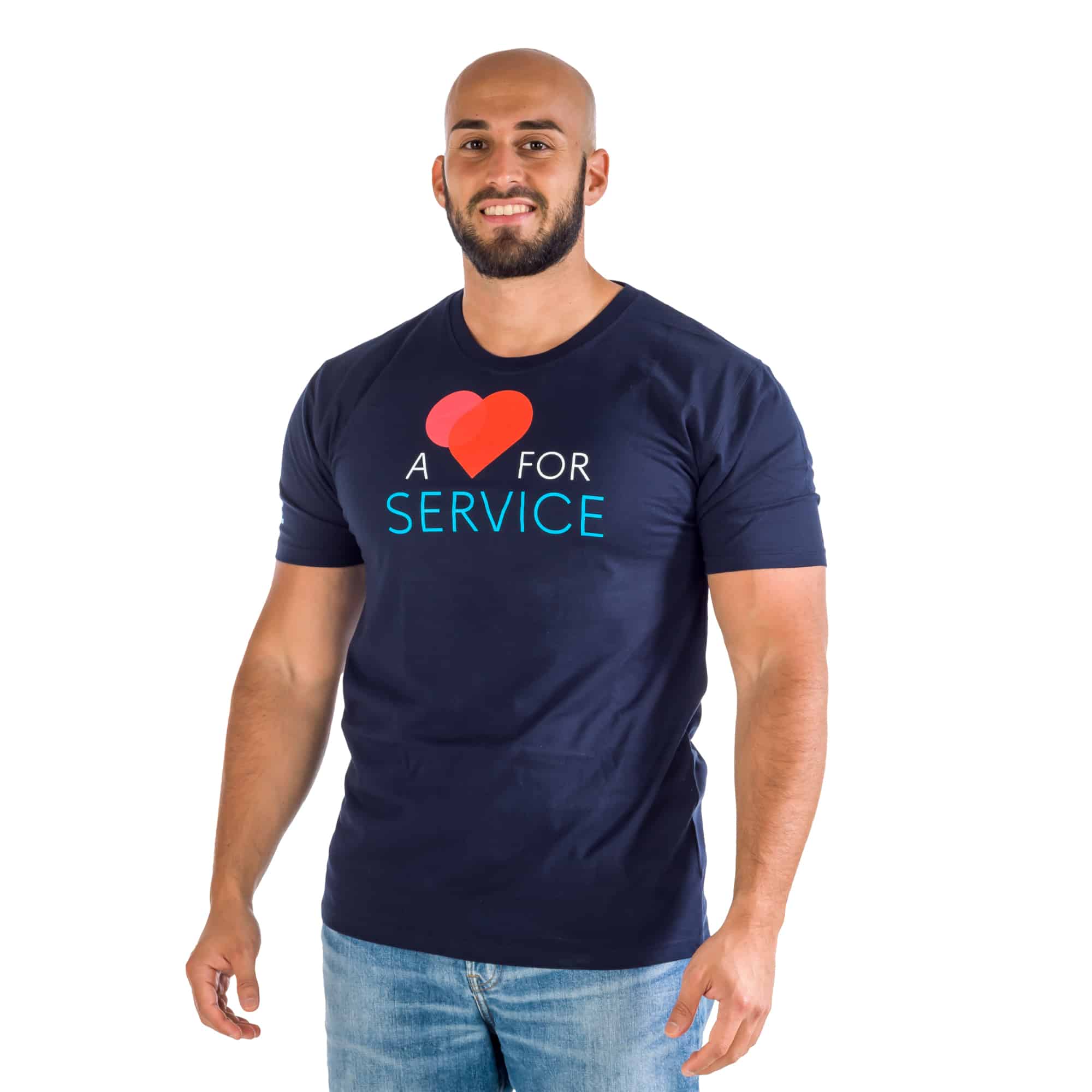 a heart for service navy tshirt