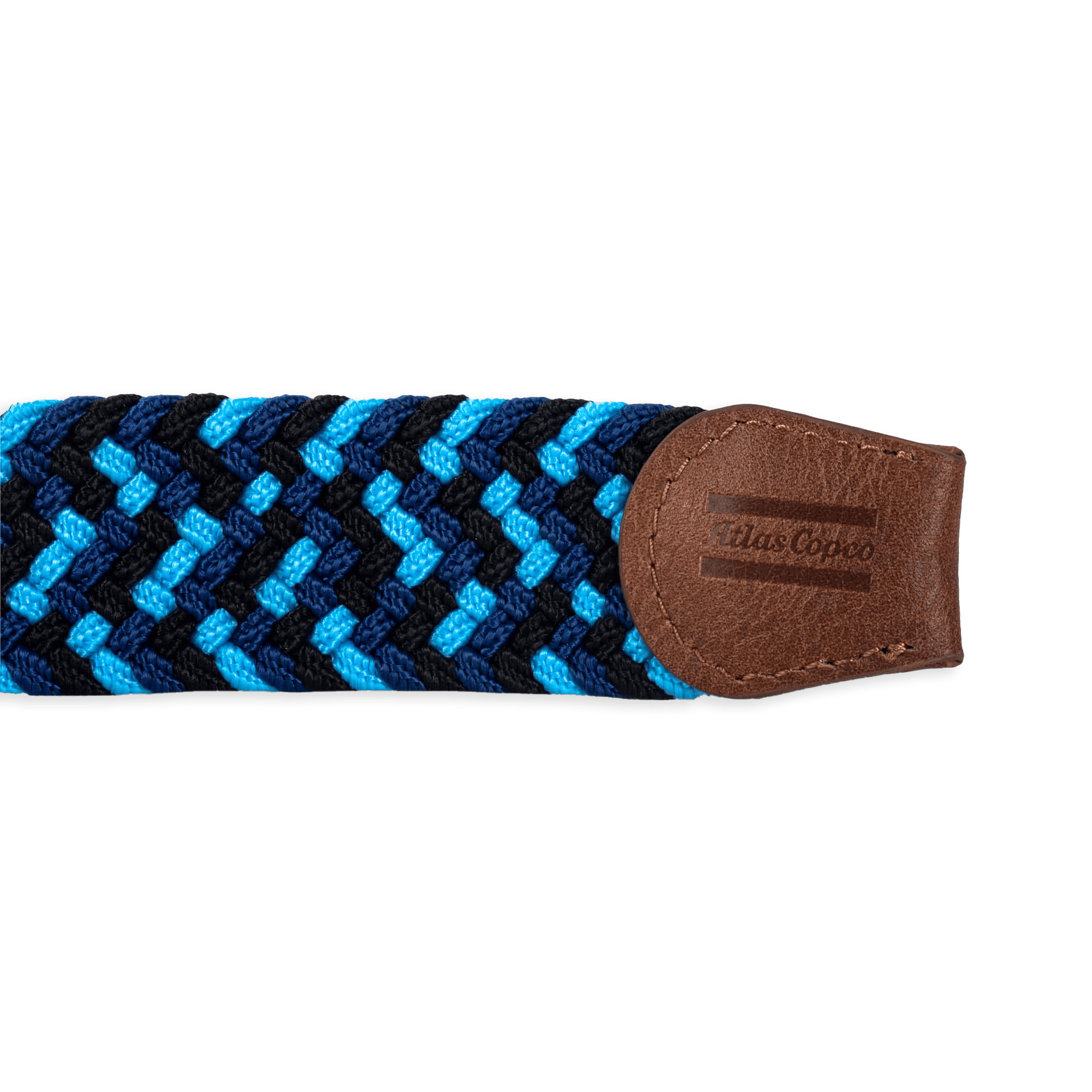 atlas copco belt in blue and navy