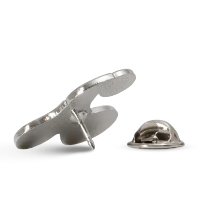 metal pin with water for all logo back