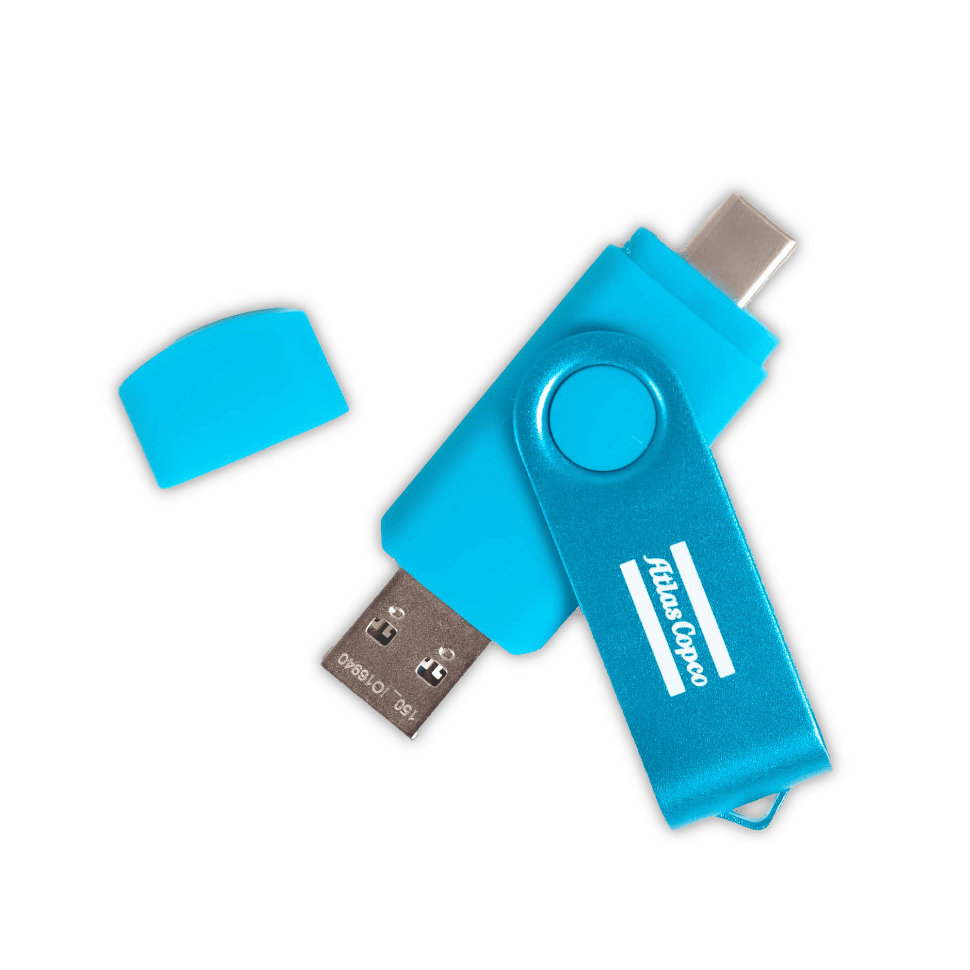 blue atlas copco usb with logo
