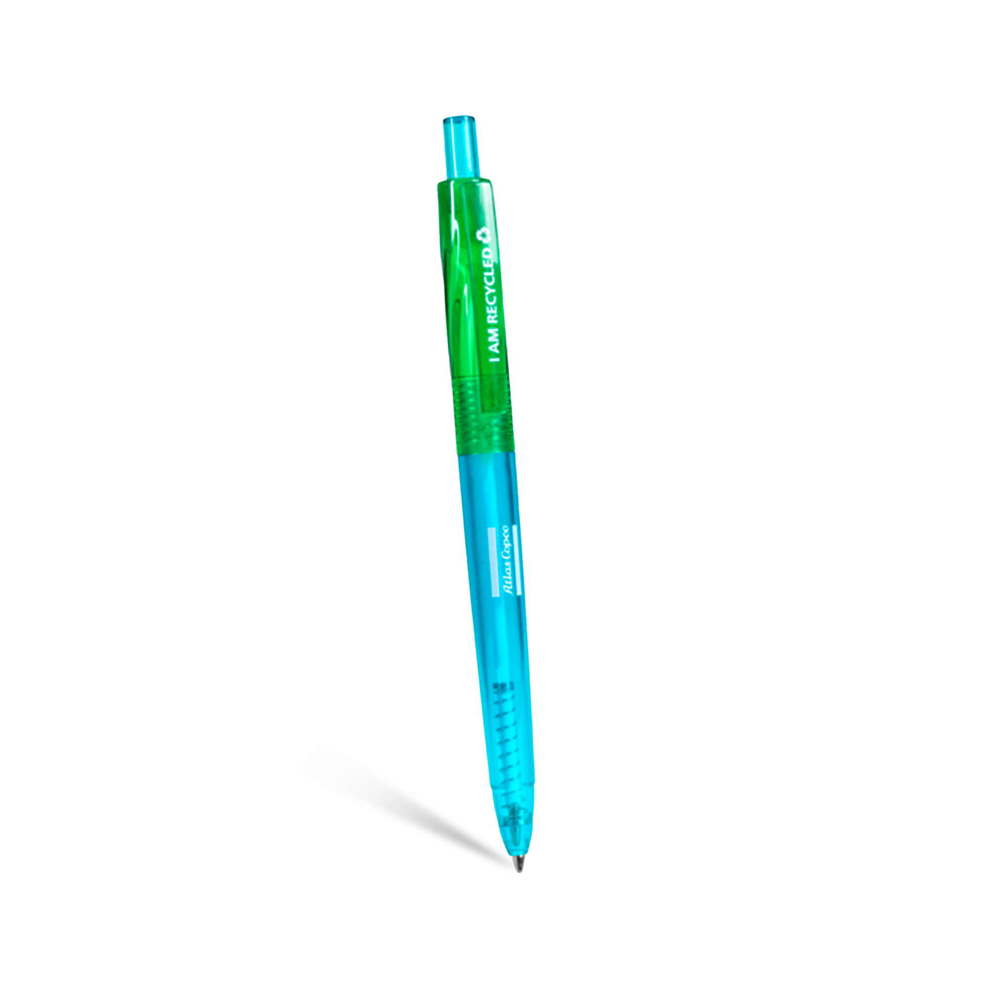 blue and green atlas copco pen