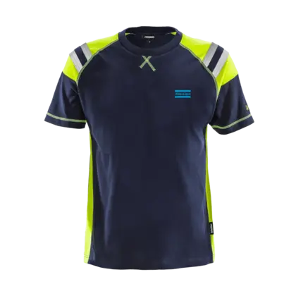 blue tshirt with reflective details