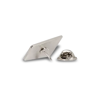 metal pin with atlas copco logo back