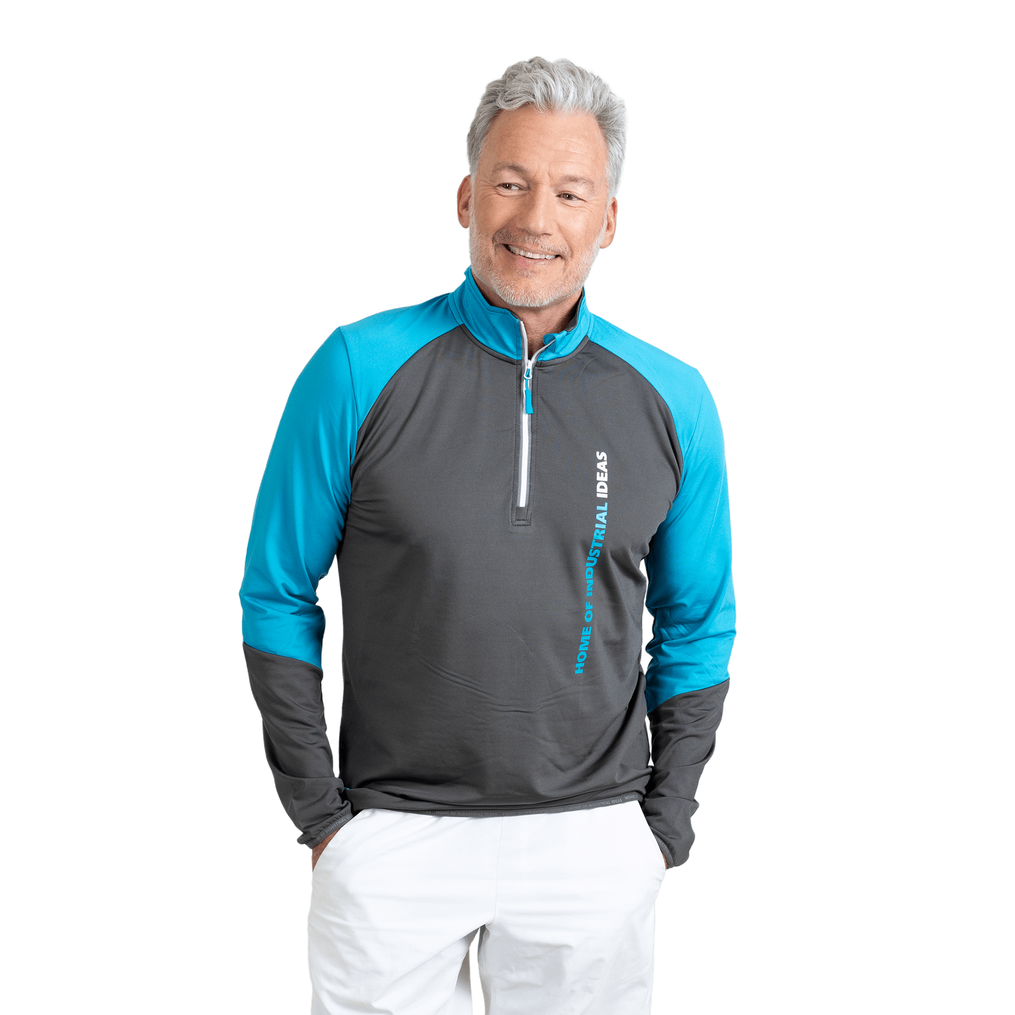 grey and blue Sweater Activewear 