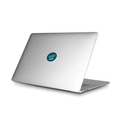 epoxy stickers with never stop learning logo