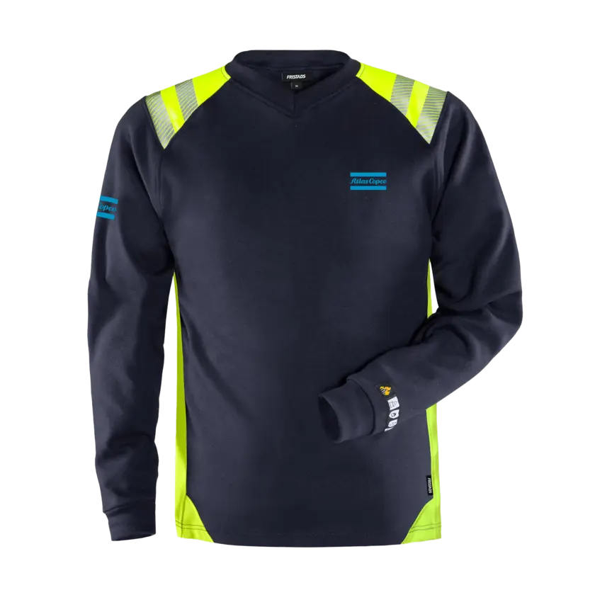 Long sleeve tshirt in blue and reflective details