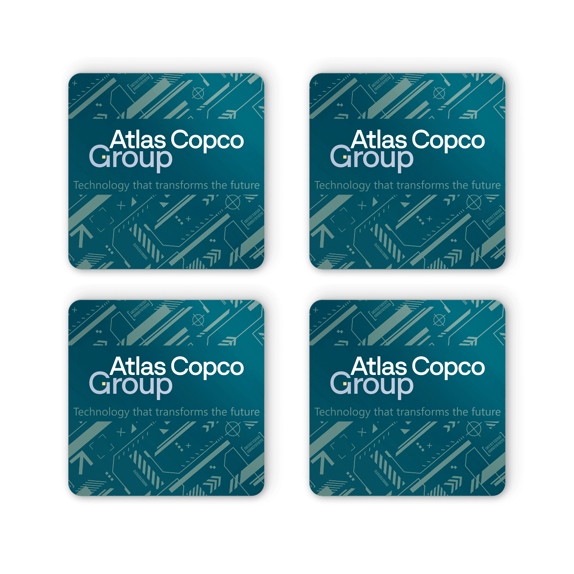 teal atlas copco group stickers