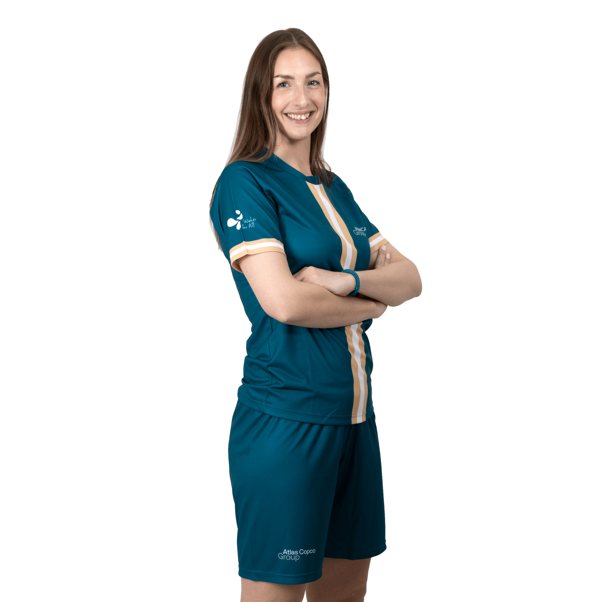 soccer jersey clothes with atlas copco group logo